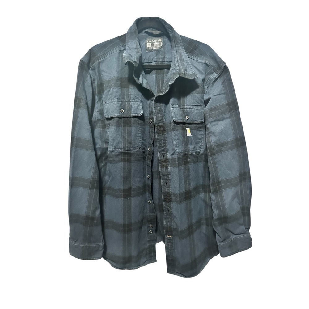 Carhartt Men's Blue Plaid Flannel XL